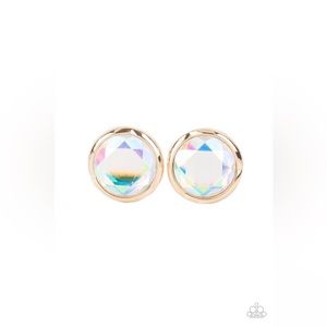 Iridescent Gold Earrings